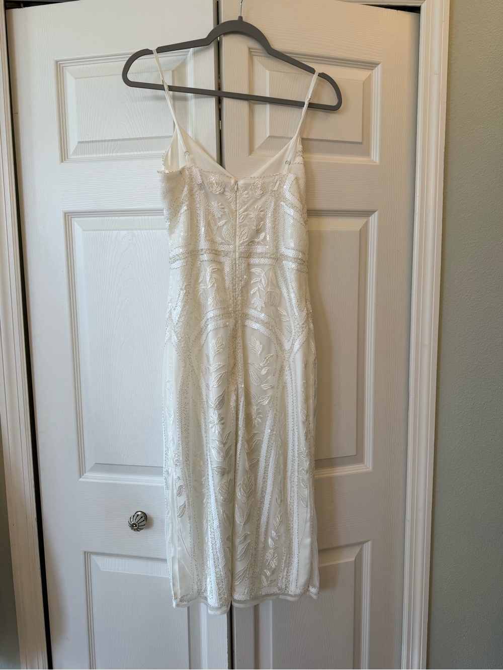 Lulus Alluring Interest White Sequin Embroidered Sleeveless Midi Dress - Picture 6 of 8